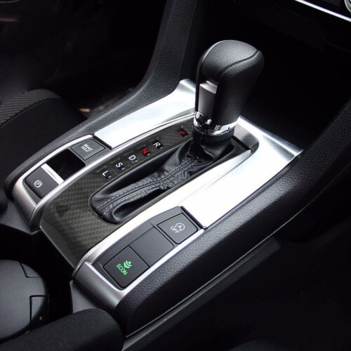 Carbon Fiber ABS Gear Shift Box Upper Panel Head Cover For Honda Civic 2016-2021 - Picture 8 of 10