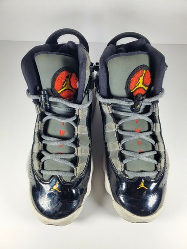 Nike Boys Jordan 6 Rings Size 4Y 323419-022 Gray Black Basketball Shoes Lace Up - Picture 8 of 8