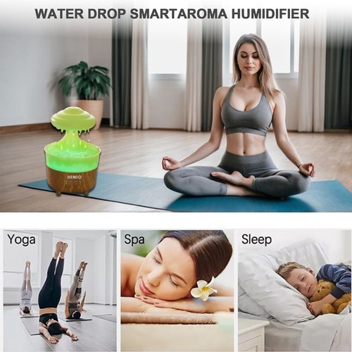 7 Color LED Rain Cloud Humidifier Night Light Essential Oil Diffuser Ultrasonic - Picture 7 of 8