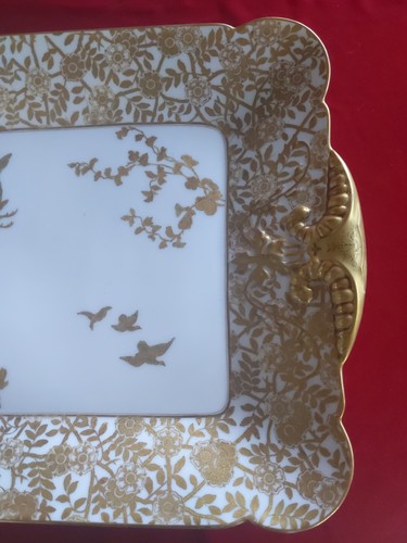 "Antico piatto da portata dipinto a mano CH Field Haviland Limoges CFH/GDM Francia 19" - Foto 4 di 18