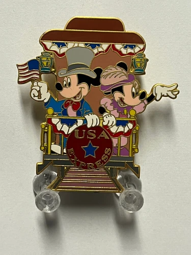 Disney Pin - LE 250 - Auctions - Mickey and Minnie - Caboose of a Train