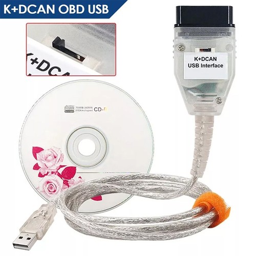 Interfaz USB K+DCAN con interruptor cable de diagnóstico OBDII INPA EDIABAS para BMW E60 - Imagen 3 de 23