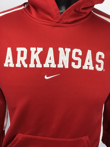 Nike Therma Fit Razorback Hoodie Red With White Insert Panels Youth Size XL. C1A - Picture 4 of 10