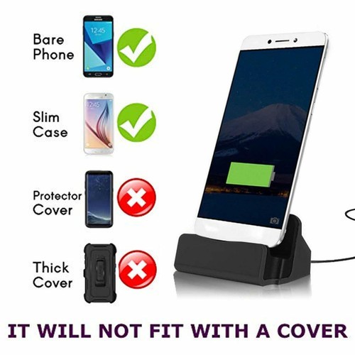 Charger Station Cradle Sync Dock for Samsung Galaxy S6 S7 SONY Micro USB Cable - Picture 2 of 11