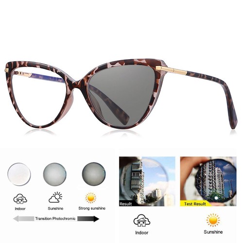 Gafas de lectura fotocromáticas TR90 ojo de gato para mujer moda aire libre gafas de sol - Imagen 4 de 17