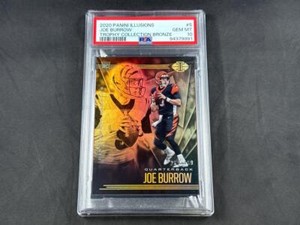 2020 PANINI ILLUSIONS JOE BURROW #5 ROOKIE TROPHY BRONZE 269/499 PSA 10 GEM MT