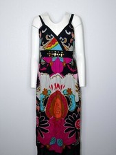 San Francisco Large Black Multicolor Dress Boho Flower