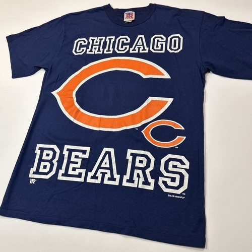 Vintage Chicago Bears Shirt Herren Größe Large blau großes Logo NFL Football hergestellt in den USA - Bild 3 von 14