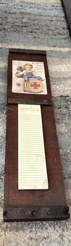 Vintage N.T. Swezey’s Son & Co Wooden Plank Sign/Memo Holder Flour Raisinrak