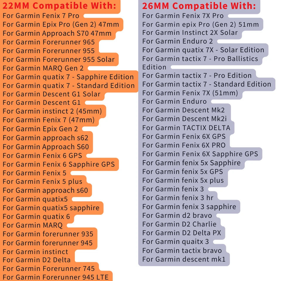 Correa de silicona QuickFit 22 mm 26 mm para Garmin Epix Gen 2 para relojes Garmin Foto 2 de 4