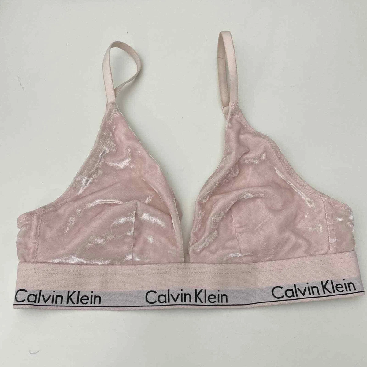 Calvin Klein pink velvet bralette