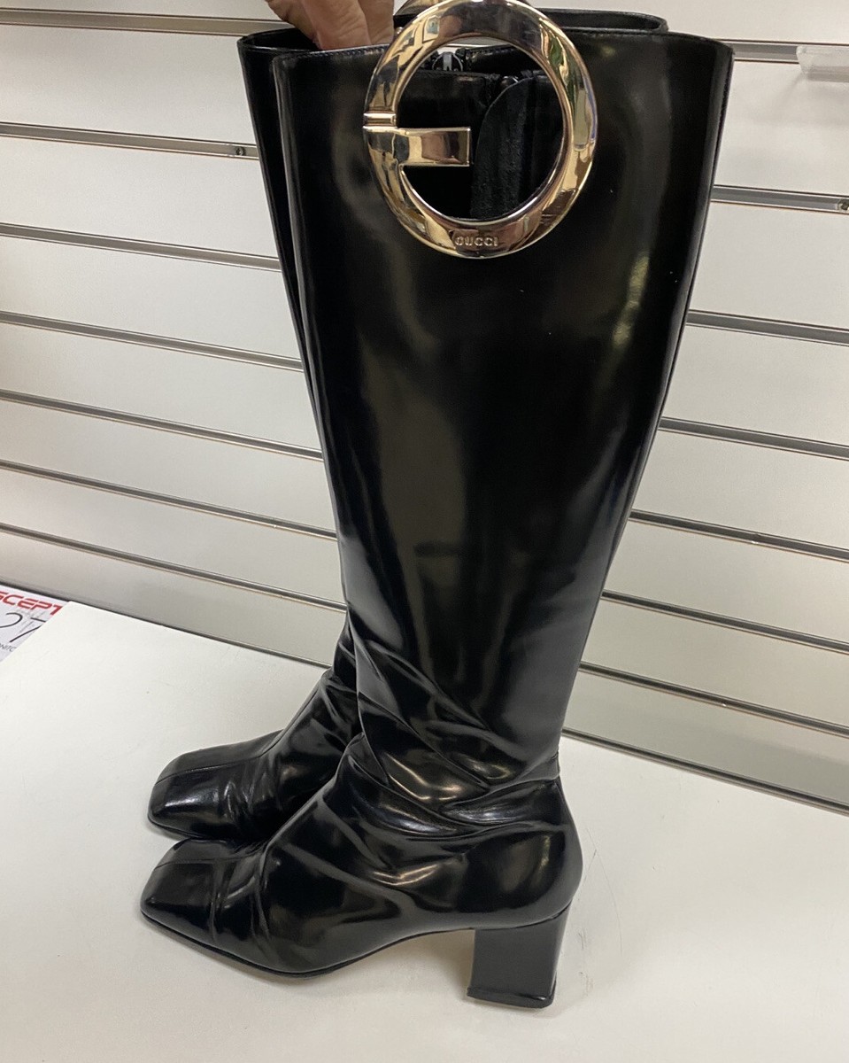 Tom Ford Gucci Patent &#039;&#039;G&#039;&#039; Boots | eBay