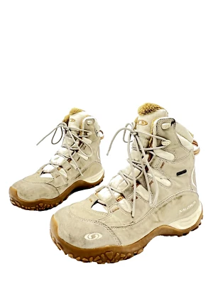 Salomon Chilli Botas De Trekking Beige Para Mujeres T.40 US.8 UK.6 1/2 - Imagen 1 de 4