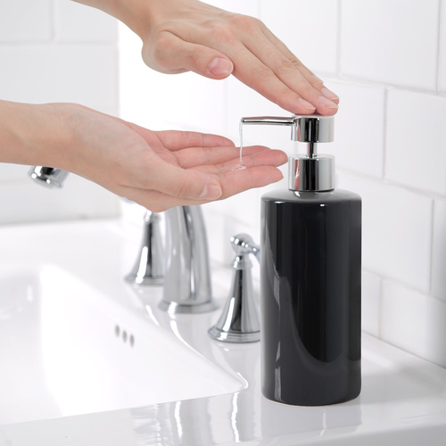 Ceramic Lotion Pump Liquid Hand Soap Dispenser Bathroom Accessories Decor Black - Picture 4 of 5