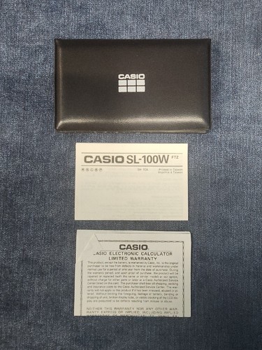Vintage Casio SL-100W High-Power Solar Cell Calculator 8-Digit NEW u-3H - Picture 3 of 3