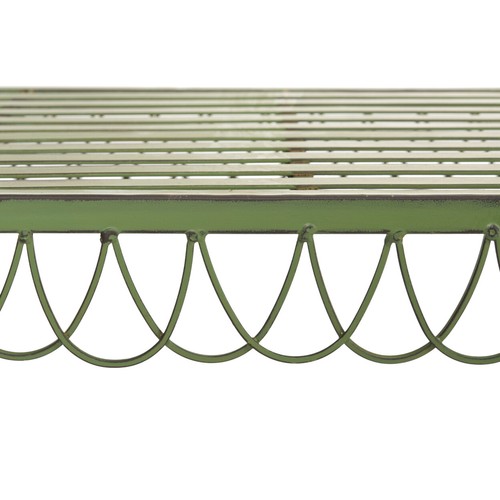 SAFAVIEH Outdoor Collection Arona 51 Inch W Garden Bench | Antique Green | - Picture 6 of 8