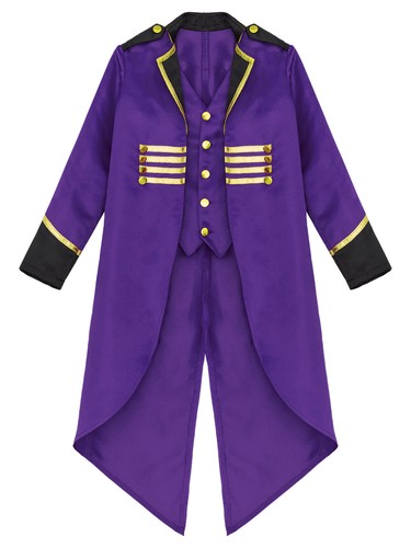 Kids Boys Steampunk Holiday Medieval Partywear Tailcoat Coats Victorian Blazer - Picture 26 of 71