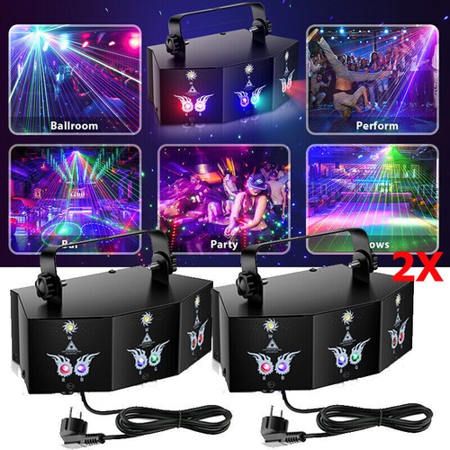 U`King Patterns Laser Projector Light Stage Lights LED RGB Disco Party KTV Lamp - Picture 22 of 25