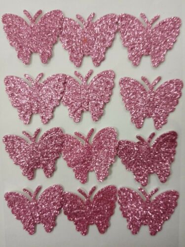 GLITZER SCHMETTERLING AUFKLEBER VERZIERUNG Basteln Karte Scrapbooking selbstklebend - Bild 4 von 4