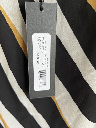 Kobi Halperin Yara Caftan Shift Dress Palm Print Chiffon Flutter $428 Sz S NWT - Picture 5 of 8