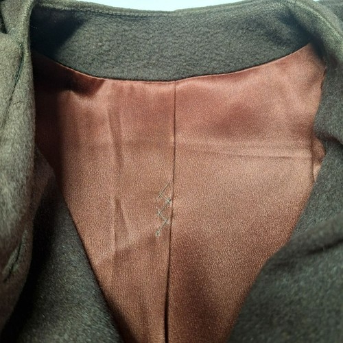 Vintage 1950s Union Made Wool Fur Coat Brown Womens Basic Winter Fall Costume - Picture 12 of 13