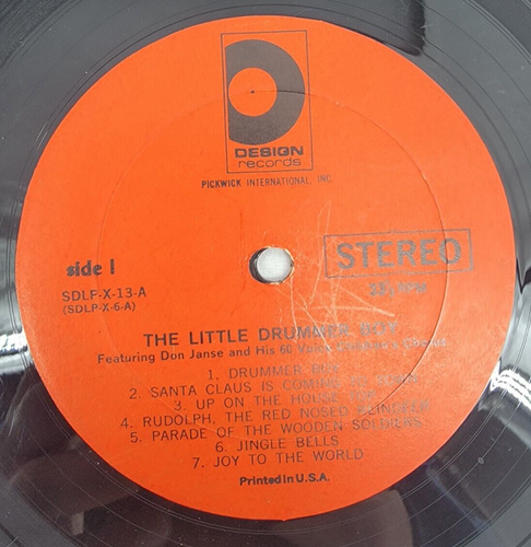 Don Janse: The Little Drummer Boy ~ Vinyl LP ~ 1962 ~ DEsign Rec #DLPX-13 - Bild 4 von 6