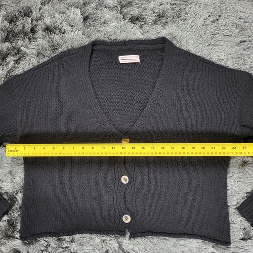 Urban Outfitters Cardigan Sweater Women's Large Black Acrylic Knit Button-Front - Picture 4 of 15