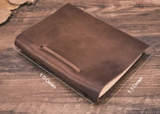 loose leaf Writing note Notebook sketchbook Diary Notepad leather brown Q352