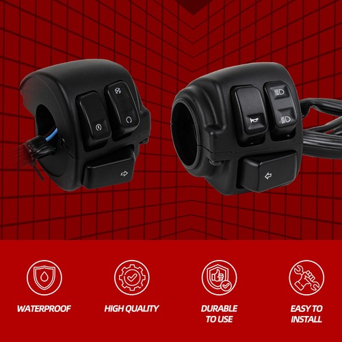 1" 25mm Motorcycle Handlebar Control Switches For Harley Road King Street Glide - Picture 3 of 16