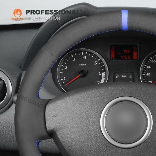 Cubierta de volante de gamuza sintética para Dacia Renault Duster Dokker Lodgy Logan - Imagen 5 de 10