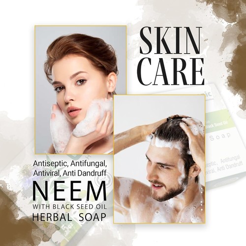 Neem & Black Seed Herbal Soap 5oz Natural Face & Body Bar Pack of 1, 3 or 6 Unis - Picture 30 of 30
