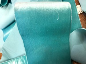 VINTAGE-SWISS-3-034-VELVET-ribbon-1yd-Aqua-Teal