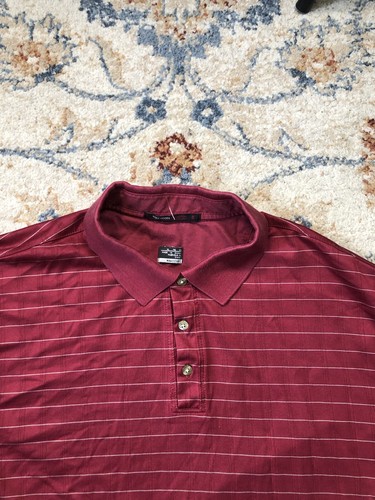 Tiger Woods Nike Shirt Mens XL Red Polo Golf Performance Stretch DriFit - Picture 2 of 9
