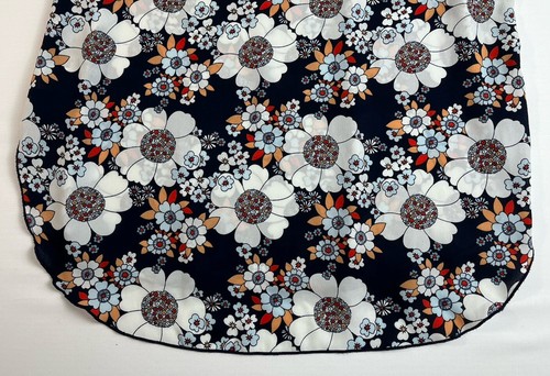 Spense Women’s Small Blue Floral Short Sleeve Blouse - Picture 9 of 13