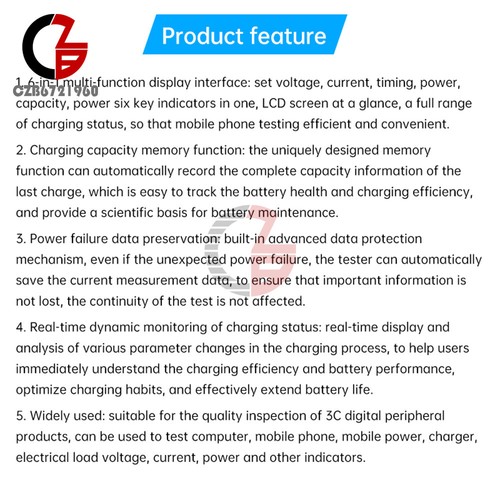 USB Type-C Power Tester Voltage Current Capacity Meter Multimeter LCD DC 4~30V - Picture 105 of 114