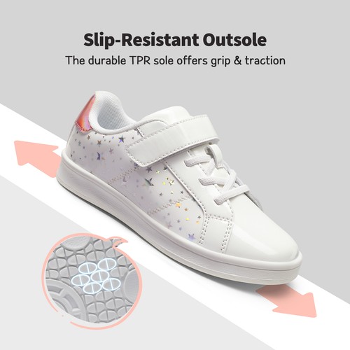 Kids Girls Boys Fashion Sneakers Tennis Shoes School Casual Shoes Walking Shoes - Picture 21 of 37