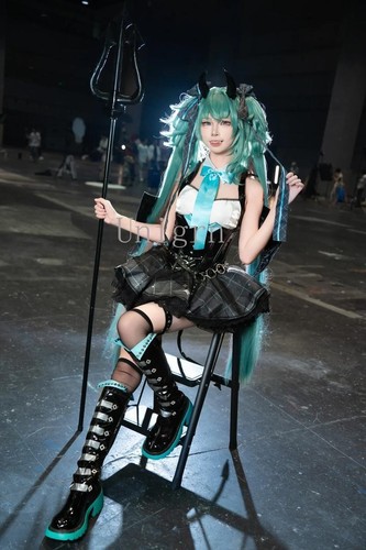 Hatsune Miku Cosplay Boots Shoes Vocaloid Miku Boots Customized Size Halloween - Picture 11 of 14