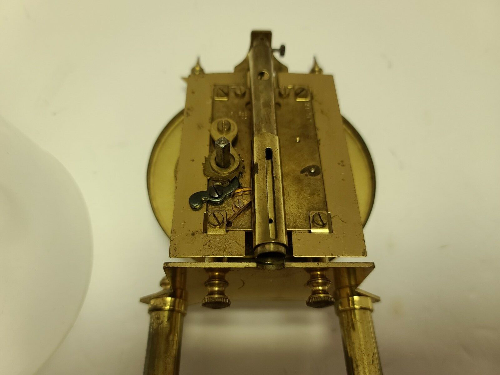 Vintage John Wanamaker Germany Brass Glass Dome 400 Day Anniversary Shelf Clock Obfite, świetne oferty