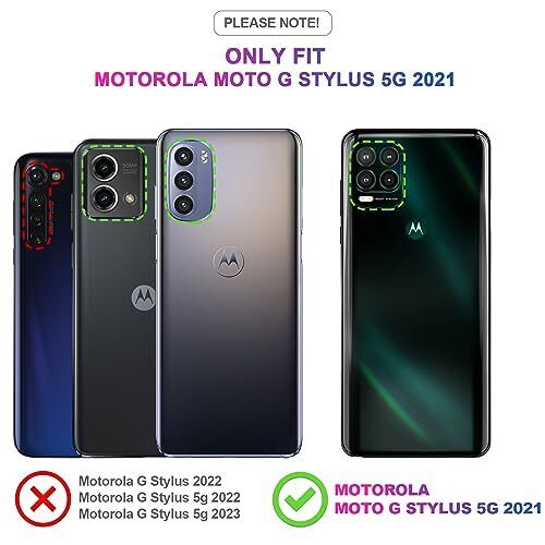 Für Militärqualität Moto G Stylus 5G Handyhülle 2021 mit Magnetring Schwarz - Bild 3 von 7