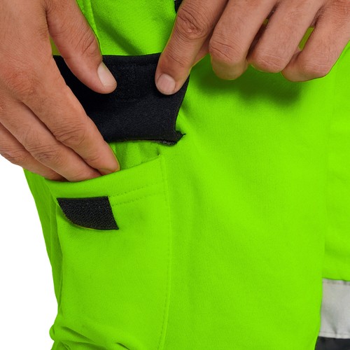 SSS® Utility Work Trousers Hi Viz Jogging Bottoms Safety Fleece Joggers Pants - Picture 27 of 29