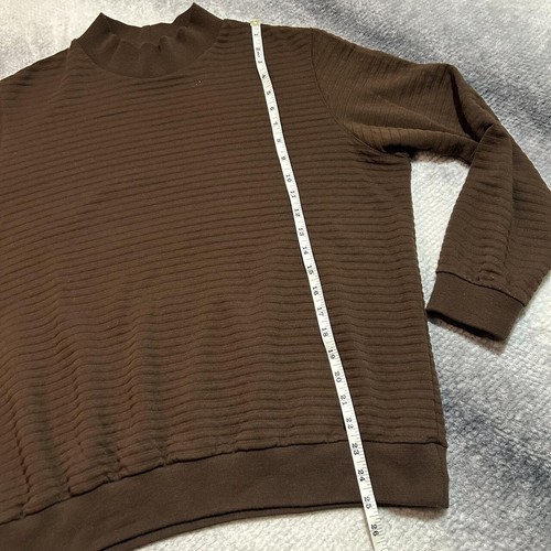 Vintage Brown Alfred Dunner Ribbed Pullover Men’s Large - Picture 6 of 7