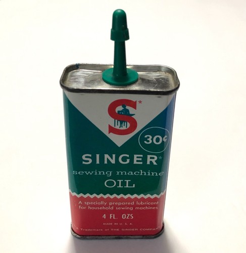 VINTAGE SINGER NÄHMASCHINENÖL, 4 FLÜSSIGE UNZEN Dose, USA 30 Cent Made in USA - Bild 4 von 5