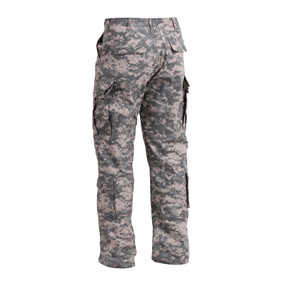 Mens Digital Camo US Army ACU Style Pants Military Cargo Pocket