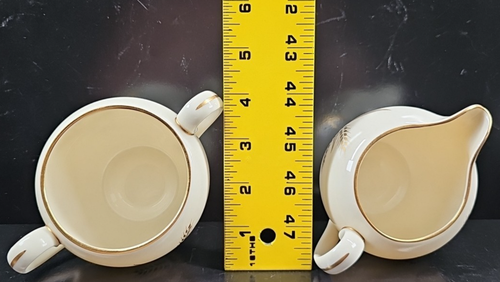 3 Pc Lenox Wheat Cream Sugar Lid Set Vintage Elegant Floral Gold Serving USA Lot - Picture 23 of 24