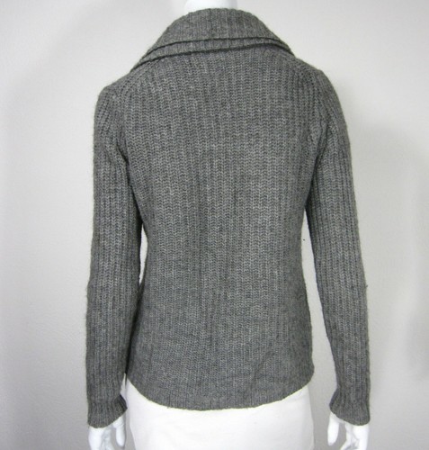 SUÉTER MANGA LARGA J CREW TALLA S PEQUEÑO CREMALLERA COMPLETA GRIS CHAL CUELLO GRIS - Imagen 7 de 9
