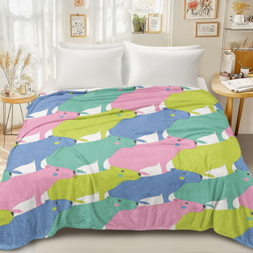 Tiere Flanell Fleece Decke Fuzzy Schmetterling Französische Bulldogge Schildkröte Überwürfe Geschenk - Bild 60 von 64