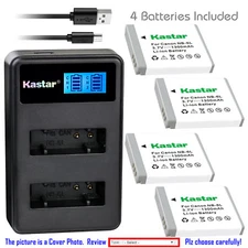 Kastar Battery LCD Dual Charger for Canon NB-6L CB-2LY Canon PowerShot SX610 HS