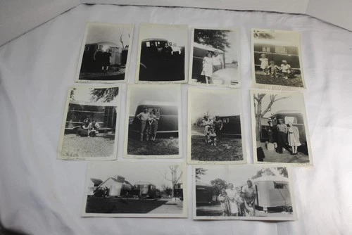VTG 1941 Photos - Pierce-Arrow Airstream - Campers people Lot of 10