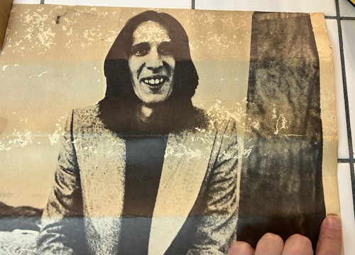 Seltenes TODD RUNDGREN 17x24” Papier Poster 1970’s ROCK Utopia VINTAGE - Bild 4 von 6