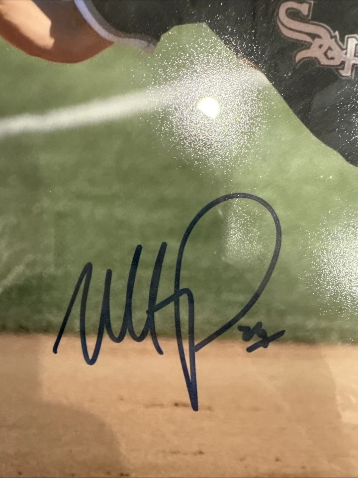 Foto firmada por Matt Davidson de los Medias Blancas de Chicago de 10 por 8 certificado de autenticidad pegatina EuC Foto 3 de 4